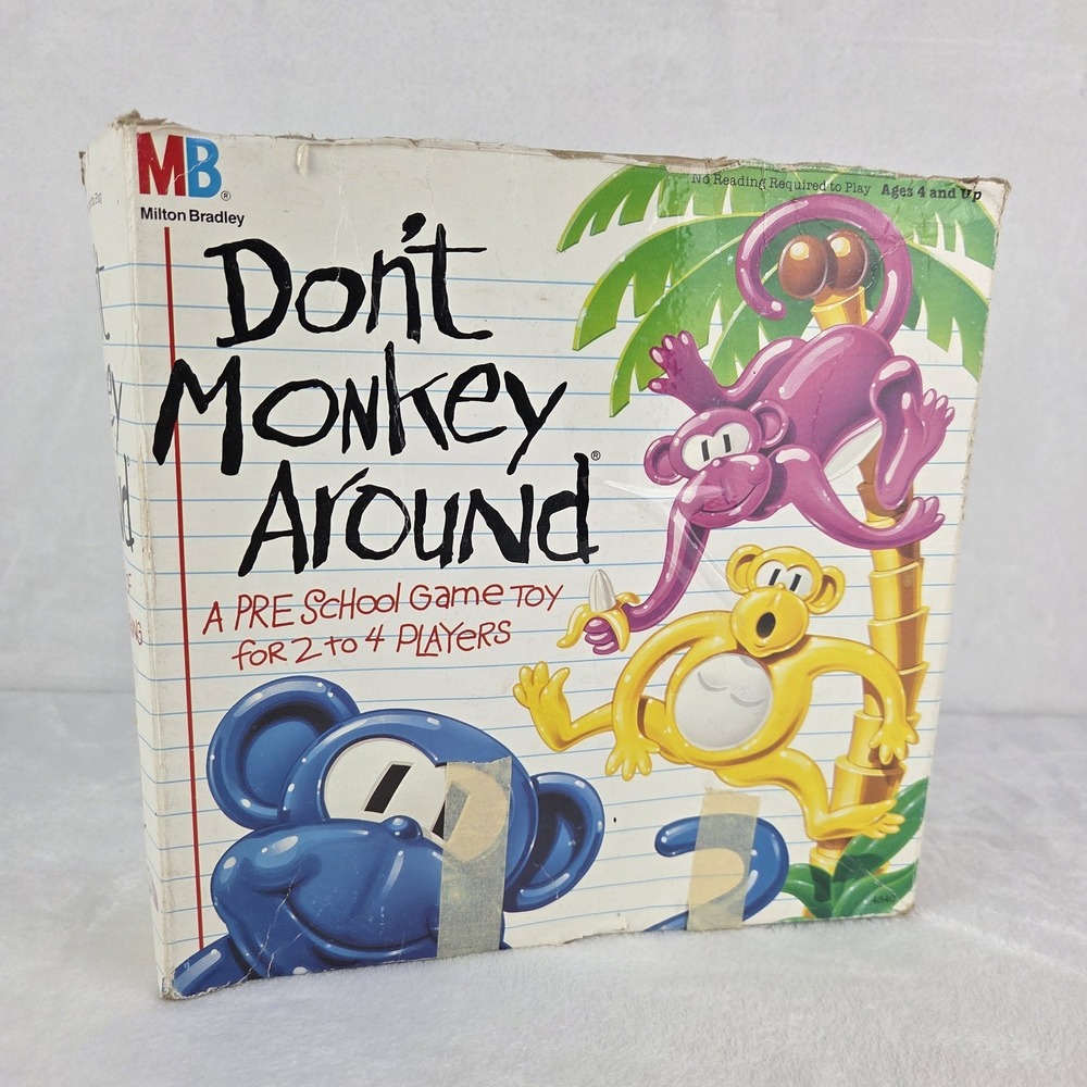 Vintage 1987 Milton Bradley Don't Monkey Around Game 4840 COMPLETE!